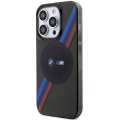 Apple iPhone 15 Pro (6.1) Kılıf BMW Magsafe Şarj Özellikli Transparan Tricolor Stripes Orjinal Lisanslı Kapak - Gri