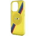 Apple iPhone 15 Pro (6.1) Kılıf BMW Magsafe Şarj Özellikli Transparan Tricolor Stripes Orjinal Lisanslı Kapak - Yeşil