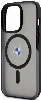 Apple iPhone 15 Pro (6.1) Kılıf BMW Orjinal Lisanslı Magsafe Şarj Özellikli IML Baskı Logolu Buzlu Mat Kapak - Siyah