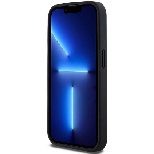 Apple iPhone 15 Pro (6.1) Kılıf DKNY Orjinal Lisanslı 3D Yazılı Repeat Texture Pattern Kapak - Siyah