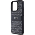 Apple iPhone 15 Pro (6.1) Kılıf DKNY Orjinal Lisanslı 3D Yazılı Repeat Texture Pattern Kapak - Siyah