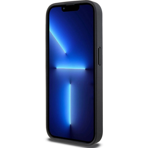 Apple iPhone 15 Pro (6.1) Kılıf DKNY Orjinal Lisanslı Magsafe Şarj Özellikli 3D Yazılı Repeat Pattern Kapak - Siyah