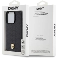 Apple iPhone 15 Pro (6.1) Kılıf DKNY Orjinal Lisanslı Magsafe Şarj Özellikli 3D Yazılı Repeat Pattern Kapak - Siyah