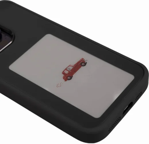 Apple iPhone 15 Pro Kılıf Ekranı Yansıtan Zore Akıllı NFC Kapak - Gri