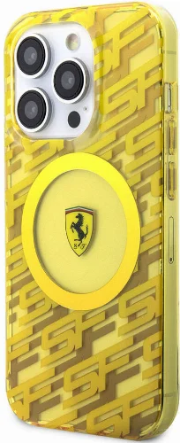 Apple iPhone 15 Pro (6.1) Kılıf Ferrari Orjinal Lisanslı Magsafe Şarj Özellikli Multi SF Kapak - Siyah