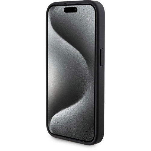 Apple iPhone 15 Pro Kılıf Guess Orjinal Lisanslı Magsafe Şarj Özellikli Yazı Logolu 4G Desenli Kapak + Powerbank 5000mAh 2in1 Set - Kahverengi