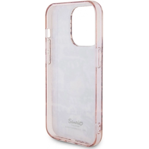 Apple iPhone 15 Pro Kılıf Hello Kitty Orjinal Lisanslı İkonik Logolu Etiket Graffiti Kapak - Beyaz