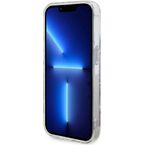 Apple iPhone 15 Pro Kılıf Hello Kitty Orjinal Lisanslı İkonik Logolu Etiket Graffiti Kapak - Beyaz