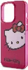 Apple iPhone 15 Pro (6.1) Kılıf Hello Kitty Orjinal Lisanslı Yazı ve İkonik Logolu Kitty Head Kapak - Pembe