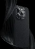 Apple iPhone 15 Pro Kılıf Karbon Fiber Magsafe Şarj Özellikli Benks Hybrid ArmorPro 600D Kevlar Kapak - Siyah