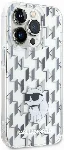 Apple iPhone 15 Pro (6.1) Kılıf Karl Lagerfeld IML C Monogram Orjinal Lisanslı Kapak - Şeffaf