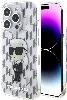 Apple iPhone 15 Pro (6.1) Kılıf Karl Lagerfeld IML İkonik Monogram Orjinal Lisanslı Kapak - Siyah