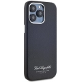 Apple iPhone 15 Pro (6.1) Kılıf Karl Lagerfeld Orjinal Lisanslı KL Yazılı Hotel Kapak - Siyah