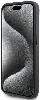 Apple iPhone 15 Pro (6.1) Kılıf Karl Lagerfeld Orjinal Lisanslı Metal Logo Kartlıklı Saffiano Kapak - Siyah