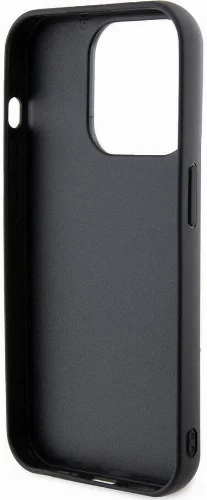 Apple iPhone 15 Pro (6.1) Kılıf Karl Lagerfeld Silikon 3D K&C Logo Orjinal Lisanslı Kapak - Siyah