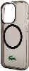 Apple iPhone 15 Pro Kılıf Lacoste Orjinal Lisanslı Magsafe Şarj Özellikli Transparan Timsah Logo Baskılı Kapak - Mavi Açık