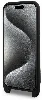 Apple iPhone 15 Pro Kılıf Lacoste Orjinal Lisanslı PU Pike Desenli Arka Yüzey Askılı İkonik Timsah Dokuma Logolu Kapak - Siyah