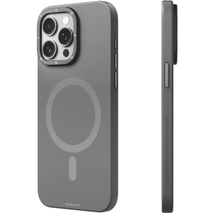 Apple iPhone 15 Pro (6.1) Kılıf Magsafe Şarj Özellikli Çizilmeye ve Aşınmaya Dayanıklı Youngkit Velvet Magnet Serisi Kapak - Gri