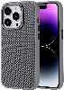 Apple iPhone 15 Pro (6.1) Kılıf Magsafe Şarj Özellikli Karbon Fiber Görünümlü Zore Troy Kapak - Gümüş