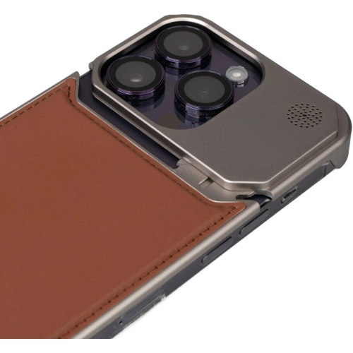 Apple iPhone 15 Pro (6.1) Kılıf Magsafe Şarj Özellikli Mekanizmalı Koku Hazneli Zore Mostar Kapak - Siyah