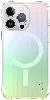 Apple iPhone 15 Pro (6.1) Kılıf Magsafe Şarj Özellikli Parlayan Arka Yüzey Coehl Linear Kapak - Yeşil