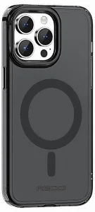 Apple iPhone 15 Pro (6.1) Kılıf Magsafe Şarj Özellikli Saydam Arka Yüzey Recci Crystal Color Serisi Kapak - Siyah