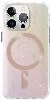 Apple iPhone 15 Pro (6.1) Kılıf Magsafe Şarj Özellikli Yaprak Desenli Coehl Willow Kapak - Pembe