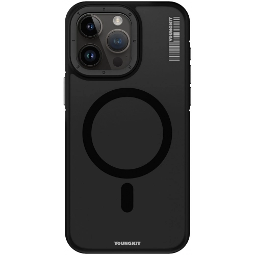 Apple iPhone 15 Pro Kılıf Magsafe Şarj Özellikli Youngkit Rock Sand Serisi Kapak - Mavi
