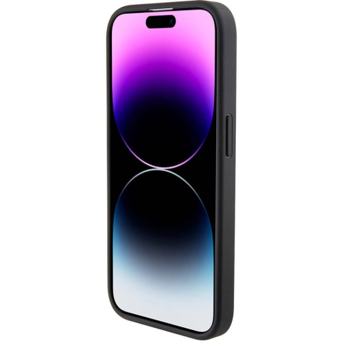 Apple iPhone 15 Pro (6.1) Kılıf Mercedes Benz Orjinal Lisanslı Magsafe Şarj Özellikli Metal Yıldız Logolu Pürüzsüz Deri Kapak - Lacivert