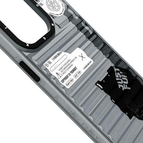 Apple iPhone 15 Pro Kılıf Şeffaf Renkli Tasarım YoungKit Fluorite Serisi Kapak - Siyah