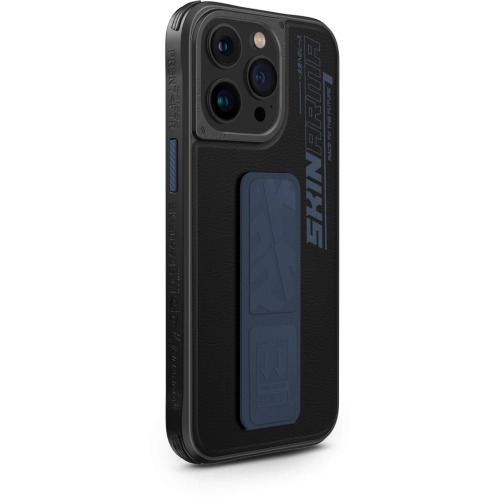 Apple iPhone 15 Pro Kılıf SkinArma Standlı Deri Görünümlü Slate Kapak - Mavi