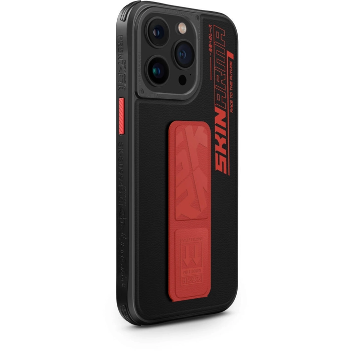 Apple iPhone 15 Pro Kılıf SkinArma Standlı Deri Görünümlü Slate Kapak - Turuncu