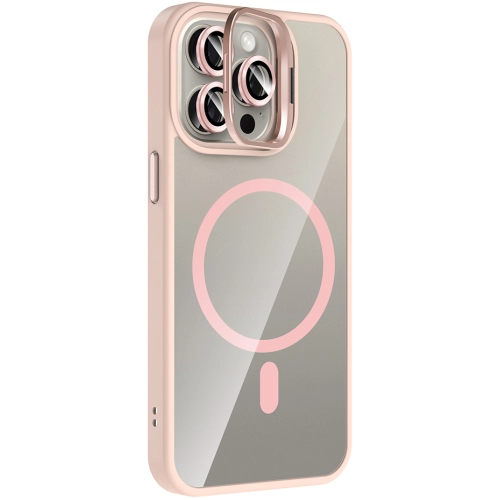 Apple iPhone 15 Pro (6.1) Kılıf Standlı ve Kamera Lens Hediyeli M-Safe Şarj Özellikli Etro Kapak - Siyah