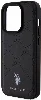 Apple iPhone 15 Pro (6.1) Kılıf U.S. Polo Assn. Orjinal Lisanslı HS Desenli Baskı Logolu Suni Deri Kapak - Siyah