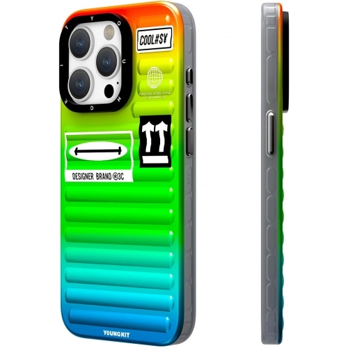 Apple iPhone 15 Pro Kılıf YoungKit The Secret Color Serisi Kapak - Yeşil