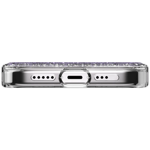 Apple iPhone 15 Pro Magsafe Şarj Özellikli Parlayan Simli Şeffaf Switcheasy Starfield-M Kapak - Mavi