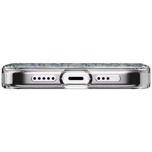 Apple iPhone 15 Pro Magsafe Şarj Özellikli Parlayan Simli Şeffaf Switcheasy Starfield-M Kapak - Colorful