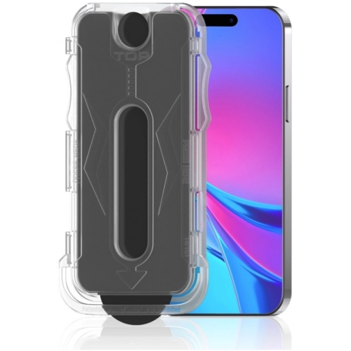 Apple iPhone 15 Pro Max (6.7) Ekran Koruyucu Kolay Uygulama Aparatlı 5D Magic Privacy Glass Hayalet Cam