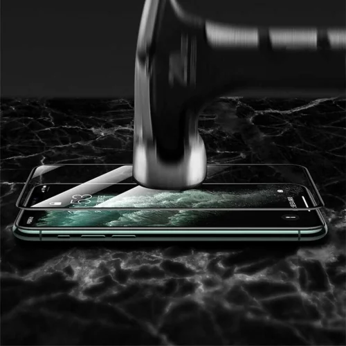 Apple iPhone 15 Pro Max (6.7) Ekran Koruyucu Zore Rio Glass Tam Kapatan Kırılmaz Cam - Siyah