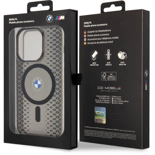 Apple iPhone 15 Pro Max (6.7) Kılıf BMW Magsafe Şarj Özellikli Transparan IML Signature Orjinal Lisanslı Kapak - Mavi