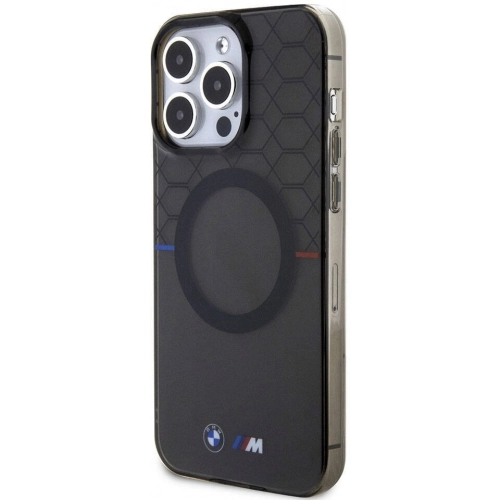 Apple iPhone 15 Pro Max (6.7) Kılıf BMW Magsafe Şarj Özellikli Transparan M Dizayn Orjinal Lisanslı Kapak - Gri