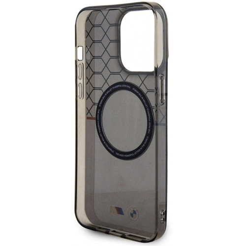 Apple iPhone 15 Pro Max (6.7) Kılıf BMW Magsafe Şarj Özellikli Transparan M Dizayn Orjinal Lisanslı Kapak - Gri