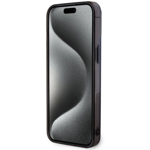 Apple iPhone 15 Pro Max (6.7) Kılıf BMW Magsafe Şarj Özellikli Transparan Renk Geçişli Dizayn Orjinal Lisanslı Kapak - Mavi-Kırmızı