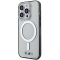 Apple iPhone 15 Pro Max (6.7) Kılıf BMW Magsafe Şarj Özellikli Transparan Silver Ring Orjinal Lisanslı Kapak - Şeffaf