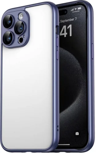 Apple iPhone 15 Pro Max (6.7) Kılıf Kamera Korumalı Bontez Bumper - Gümüş