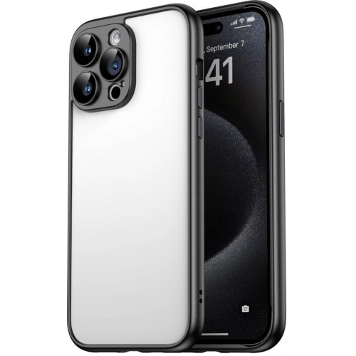 Apple iPhone 15 Pro Max (6.7) Kılıf Kamera Korumalı Bontez Bumper - Titanyum