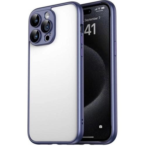 Apple iPhone 15 Pro Max (6.7) Kılıf Kamera Korumalı Bontez Bumper - Titanyum