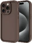 Apple iPhone 15 Pro Max (6.7) Kılıf Kamera Korumalı Silikon Ananas Kapak - Kahve