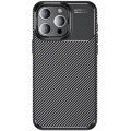Apple iPhone 15 Pro Max (6.7) Kılıf Silikon Parmak İzi Bırakmayan Karbon Soft Negro Kapak - Siyah