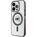 Apple iPhone 15 Pro Max (6.7) Kılıf Karl Lagerfeld Magsafe Şarj Özellikli IML Karl Orjinal Lisanslı Kapak - Şeffaf